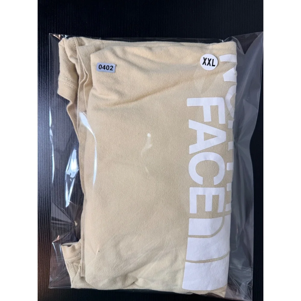 The North Face Mens XXL Tan Beige Graphic Logo Short Sleeve T-Shirt NF0A3X6P